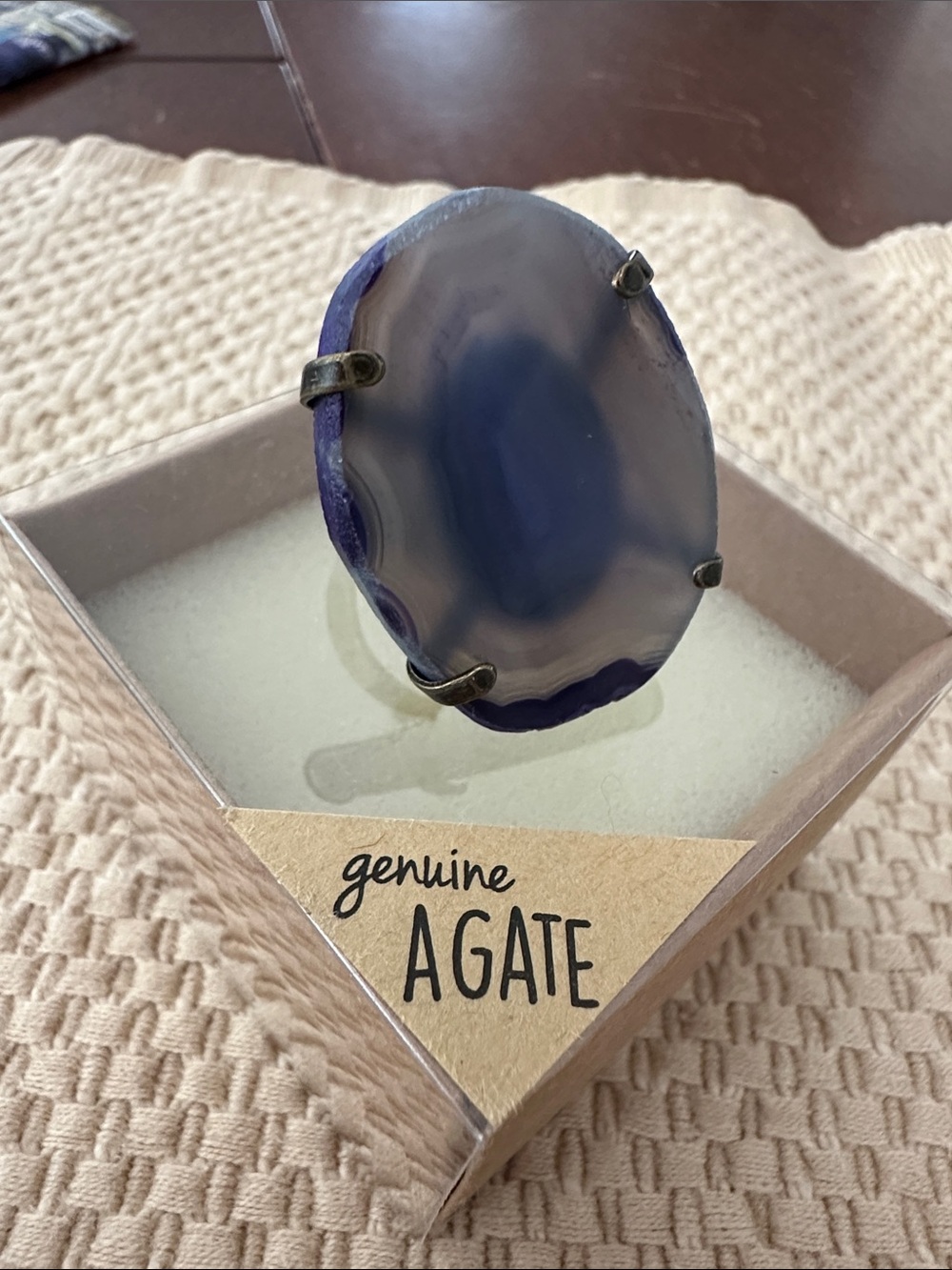 Genuine Agate Decorative Accent - Blue